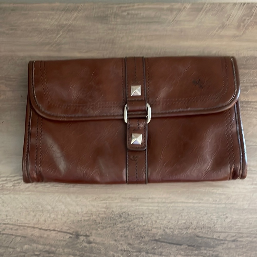 Vintage Nine and Co. Brown Leather Clutch